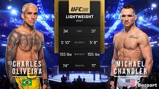 CHARLES OLIVEIRA VS MICHAEL CHANDLER 2 FULL FIGHT UFC 309 [upl. by Olracnaig]