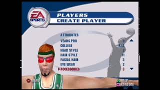 NBA Live 2002 USA  PS1 Create Player 1on1 Challenge Exhibition [upl. by Atinnek308]