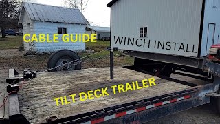 Installing a Guide for a Winch Cable on a Tilt Deck Trailer [upl. by Zebapda345]