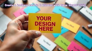 create a business card in 2 minutes with these simple tricks [upl. by Showker83]