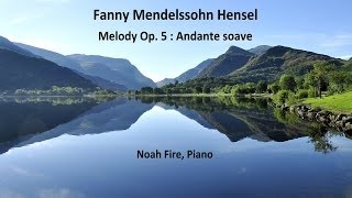 Fanny Mendelssohn Hensel  Melody Op 5  Andante soave [upl. by Ambie398]