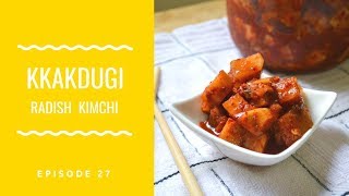 KIMCHI Recipe How To Make Kkakdugi Korean Radish Kimchi [upl. by Macy475]