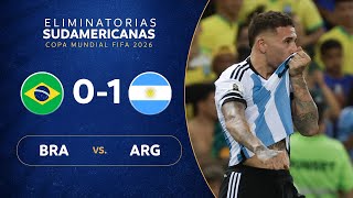 BRASIL vs ARGENTINA 01  RESUMEN  ELIMINATORIAS SUDAMERICANAS  FECHA 6 [upl. by Philippe]