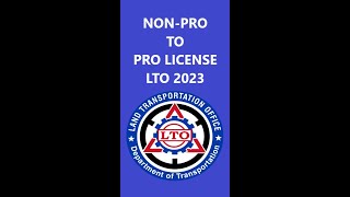 NONPRO to PRO LICENSE LTO 2024 Tagalog [upl. by Kerad]