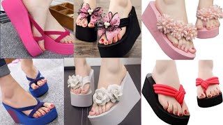 Most Gorgeous And Casual Wedge Heel Flip Flop Sandals Stylish summer design 2023 Fashion Glam [upl. by Valley]