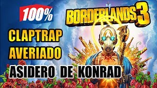 Todos los Desafíos “Claptrap Averiado” – Asidero de Konrad  Borderlands 3 [upl. by Salkin968]