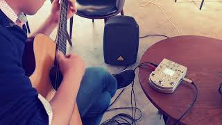 My Busking SettingMartin Omc 16Koa l Zoom A3 l Behringer Mpa40Bt [upl. by Airdnoed]