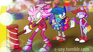 Carnival Chaos  Sonic x Amy Sonamy Comic Dub Compilation [upl. by Ninos628]