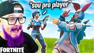 USEI A NOVA SKIN SALTADORA E GANHEI DE PRO PLAYERS  FORTNITE [upl. by Adnowal]