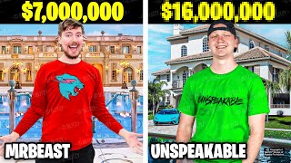 10 Richest YouTubers of 2023 Unspeakable MrBeast amp Preston [upl. by Pippo604]