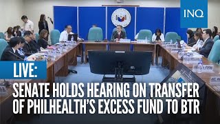 LIVE Senate holds hearing on transfer of PhilHealth’s excess fund to BTr  Aug 20 [upl. by Gilchrist]