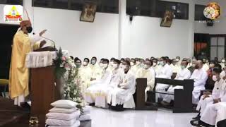 Sambutan Mgr Tri Harsono Uskup Purwokerto pada Misa Tahbisan Imam MSC [upl. by Dearden478]