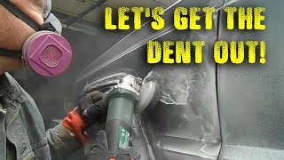 Repairing Dented Fender  Video 1  Removing Fender Flare and Repair Dent [upl. by Drahnreb]