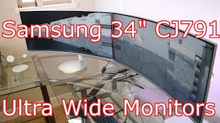 New Samsung CJ791 34quot Ultra Wide Monitor Unboxing amp Setup [upl. by Oech]