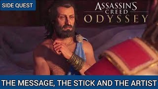 Assassins Creed Odyssey  The Message The Stick And The Artist Side Quest Walkthrough [upl. by Theone]