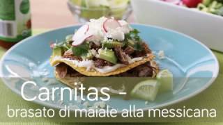 Carnitas  brasato di maiale messicano per tortillas  videoricette di cucina messicana [upl. by Joub]