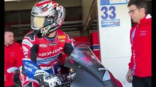 wsbk HRC Iker Lecuona and Xavi Vierge private test Jerez 2023 new HONDA CBR1000RRR fireblade [upl. by Graves]