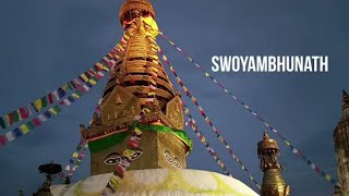 Swoyambhu Nepal  Evening Tranquility at Swayambhunath Stupa 🌸 [upl. by Lazaro]