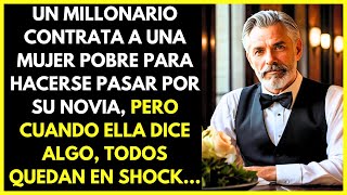 Un empresario rico contrató a una mujer pobre para que fingiera ser su novia pero cuando ella habló [upl. by Helmer]