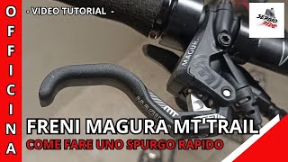 SPURGO FRENI MAGURA  Magura hydraulic brake bleeding [upl. by Ynatirb]