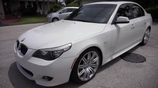 2010 BMW e60 550i M Sport 19s Alpine White Low Miles Clean Southern Car for sale [upl. by Curzon]