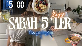 SABAH 5 TE KALKIP DERS ÇALIŞTIĞIM BİR GÜNÜM📄💻☕️  YKS 25 GÜNLÜĞÜM1 yks [upl. by Trebla]