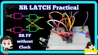 Construction of SR Latch circuit using NAND gates  Digital Electronics Practical in 4K [upl. by Aruasor]