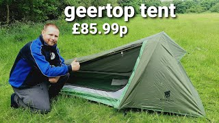 reviewing a lightweight geertop backpacking tent  34 season backpacking  camping tent [upl. by Naud]