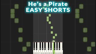 Pirates of the Caribbean  Hes a Pirate EASY Piano Tutorial shorts [upl. by Girand693]