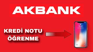 Akbank Mobilden Findeks Raporu Nasıl Alınır  Akbank Kredi Notu Puanı Öğrenme [upl. by Acisey]