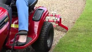 SCH 60quot Towed Scarifying Rake on gravel with sidebar [upl. by Franklyn859]