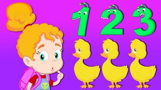 Groovy le martien chante cinq canards  Chansons éducatives pour les enfants [upl. by Anek]