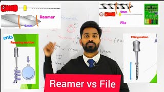 Reamer vs File differences  Hand Operated Endodontic Instruments [upl. by Christianson399]