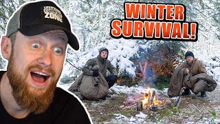 SURVIVAL CHALLENGE bei 5°C  Naturensöhne gehen mit 5 Gegenständen in den Schnee  Fritz Meinecke [upl. by Verada]