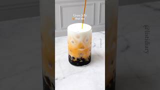 GRASS JELLY THAI TEA 🧡😋 grassjelly thaitea homecafe [upl. by Peace243]