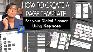 How to Create a Page Template for Your Digital Planner  Keynote  Goodnotes 5 amp Notability  Dia [upl. by Kristofer]