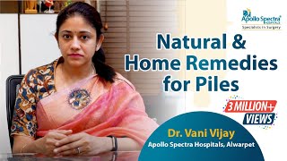 Home remedies for PilesHemorrhoids by Dr Vani Vijay at Apollo Spectra Hospitals [upl. by Marte]