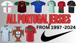 ALL Portugal Home amp Away Jerseys By NIKE [upl. by Tabbatha]