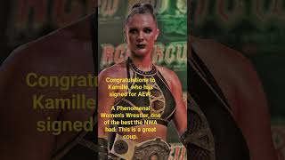 Kamille has signed for AEW Congratulations [upl. by Enirehtacyram]