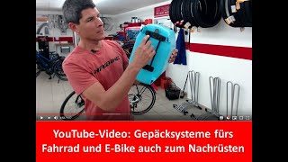 Gepäcksysteme und Gepäckträger fürs Fahrrad und E Bike [upl. by Ecnadnak]