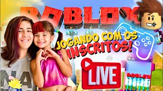 JOGANDO ROBLOX COM OS INSCRITOS me adotem [upl. by Carlye]