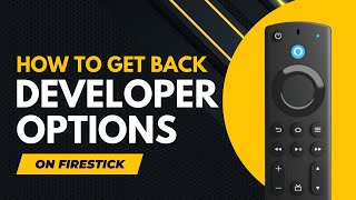 🔥 HOW TO GET DEVELOPER OPTIONS BACK ON FIRESTICK [upl. by Westland31]