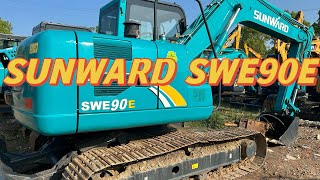 Used excavator Sunward SWE90E is shipping SWE 50E 60E 70E 80E 90E 100E 150E for sale [upl. by Jon]