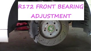 R172 SLK350 front wheel bearing adjustment [upl. by Skutchan]