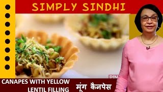 Best Canapes With Yellow Lentil Filling Moong By Veena [upl. by Aneek96]