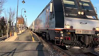 NJT 4532 ALP45 leads NJT 5179 at Dunellen [upl. by Elyl]