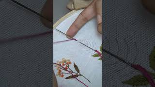 Easy Flower Embroidery Tutorial 🌸 [upl. by Airlia858]