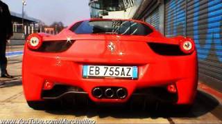 Ferrari 458 Italia LOUD Sound Start  Rev [upl. by Amanda]