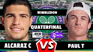 ALCARAZ vs PAUL • Wimbledon 2024 Quarter Final • LIVE Ao tennis2 [upl. by Browne]