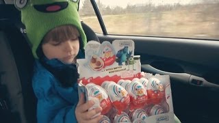 Kinder Joy Surprise Egg  opening in a Car  cool Toy​​​ [upl. by Dominic]